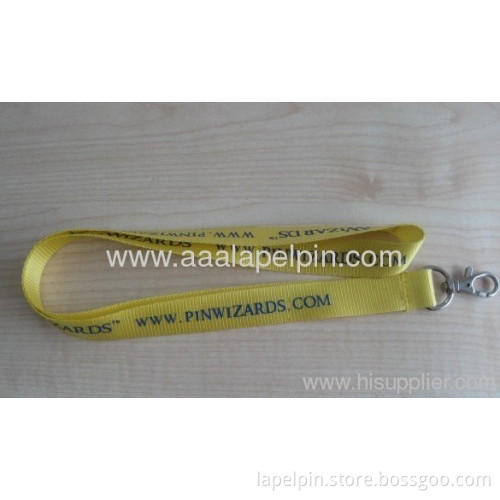 Yellow Color Nylon Lanyards